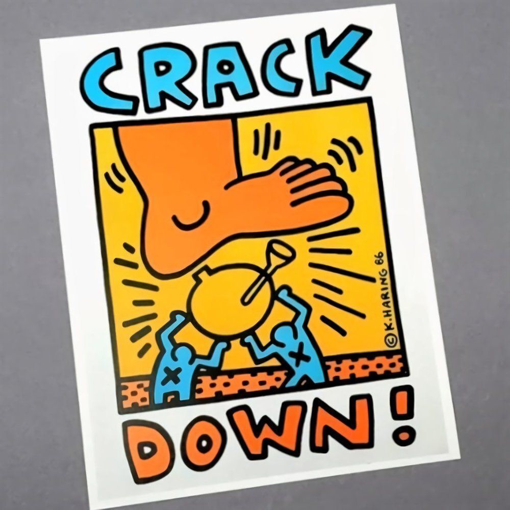 Keith Haring Crack Down Pop Art Poster
